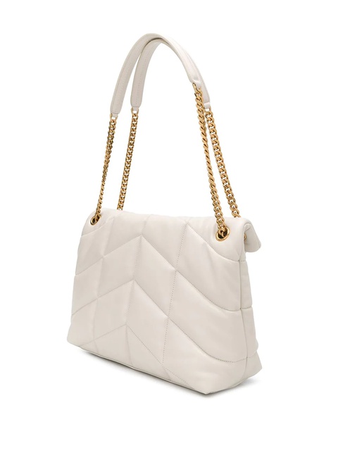 Saint Laurent medium Loulou Puffer shoulder bag - White - zdjęcie produktu nr 2