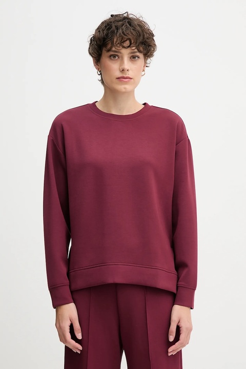 United Colors of Benetton bluza damska kolor bordowy gładka 3Y2F3M07M - zdjęcie produktu nr 1