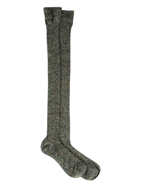 Miu Miu Lamé ribbed socks - Black - zdjęcie produktu nr 2