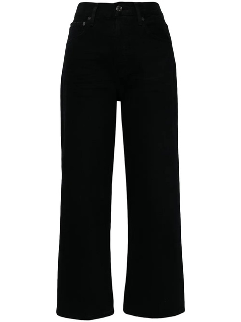 AGOLDE Ren Jean high-rise cropped jeans - Black - zdjęcie produktu nr 1