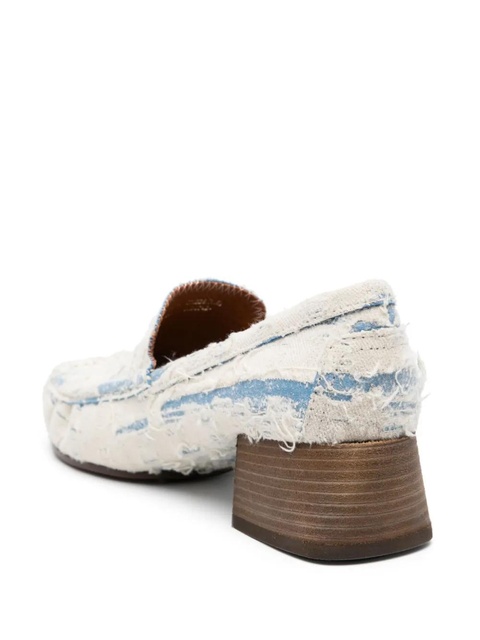 Acne Studios 35mm distressed denim loafers - Blue - zdjęcie produktu nr 2