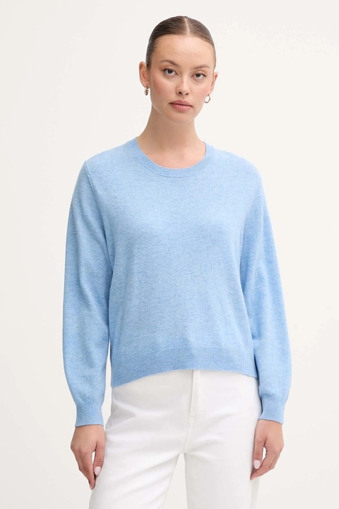 United Colors of Benetton sweter wełniany damski kolor niebieski lekki 1002D10BG - zdjęcie produktu nr 1