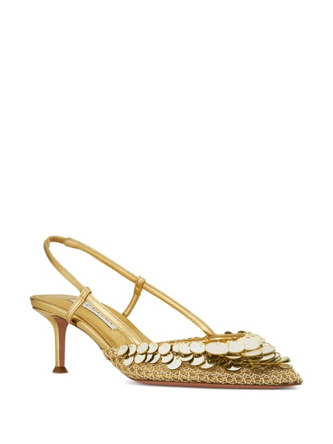 Aquazzura 50mm Can Can pumps - Gold - zdjęcie produktu nr 2
