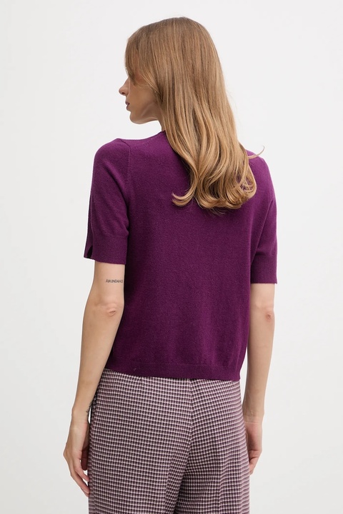 United Colors of Benetton sweter damski kolor fioletowy lekki 1002D10D2 - zdjęcie produktu nr 2