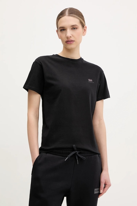 Napapijri t-shirt bawełniany S-Nina damski kolor czarny NP0A4H879411 - zdjęcie produktu nr 1