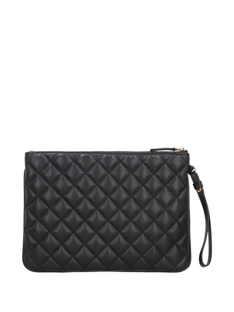 Versace quilted logo leather clutch bag - Black - zdjęcie produktu nr 2
