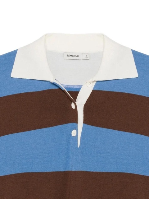 Simkhai Carson striped rugby polo shirts - Blue - zdjęcie produktu nr 2