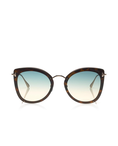TOM FORD - Brązowe okulary przeciwsłoneczne Charlotte - zdjęcie produktu nr 1