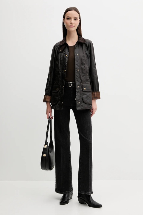 Barbour kurtka BEADNELL kolor brązowy przejściowa LWX0667 - zdjęcie produktu nr 2