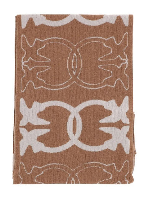 PINKO Love Birds fringed scarf - Neutrals - zdjęcie produktu nr 2