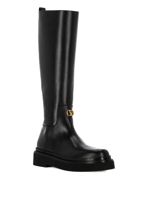 Valentino Garavani Vitello VLogo boots - Black - zdjęcie produktu nr 2