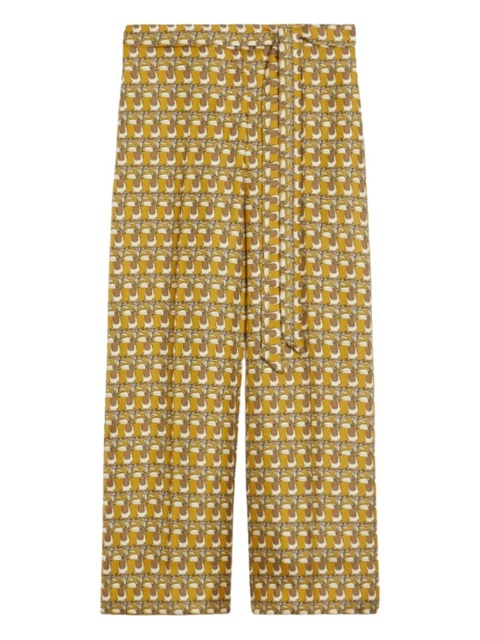 Max Mara print belted trousers - Yellow - zdjęcie produktu nr 1