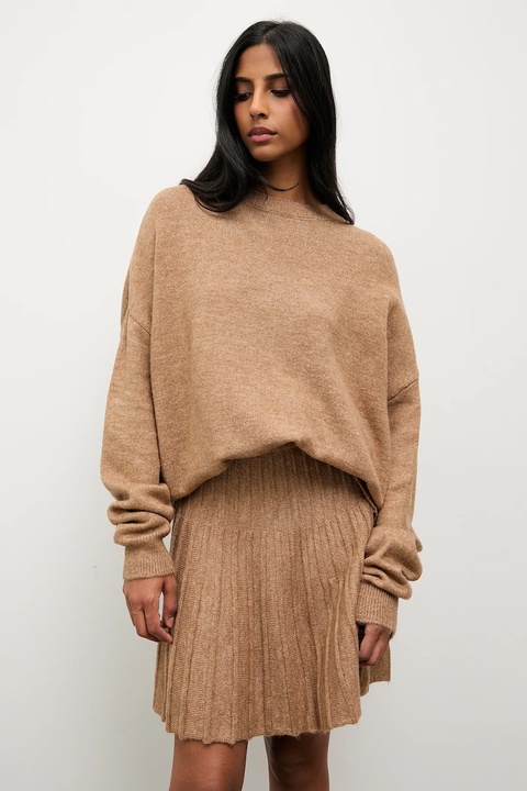 Answear.LAB sweter i spódnica damski kolor beżowy - zdjęcie produktu nr 2