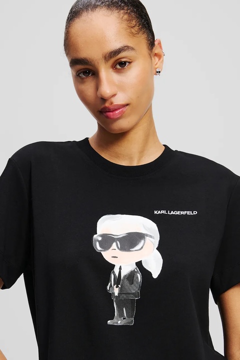 Karl Lagerfeld t-shirt bawełniany damski kolor czarny A1W17130 - zdjęcie produktu nr 2