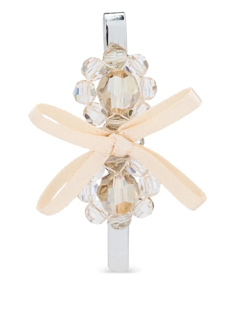 Simone Rocha crystal ribbon hair clip - Silver - zdjęcie produktu nr 1