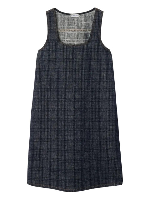 Burberry checked denim dress - Blue - zdjęcie produktu nr 1