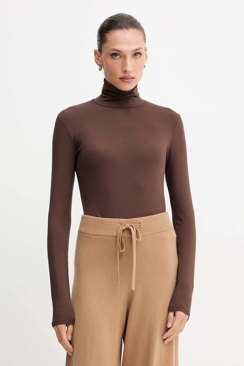 Weekend Max Mara longsleeve MULTIF kolor brązowy 2525946022600 - zdjęcie produktu nr 1
