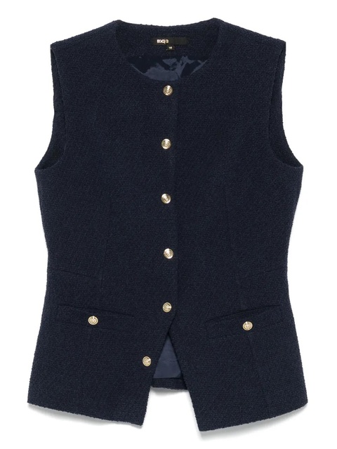 Maje bouclé vest - Blue - zdjęcie produktu nr 1