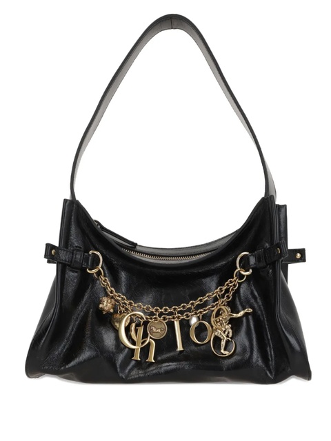 Chloé Charms embellished leather shoulder bag - Black - zdjęcie produktu nr 2