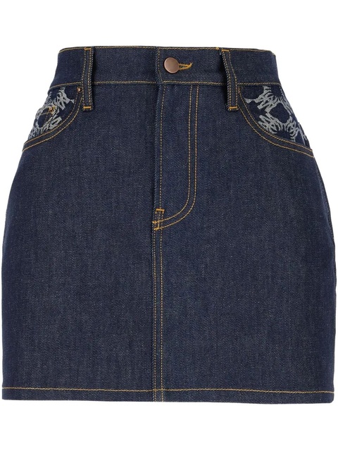 AMIRI MA Quad monogram-print skirt - Blue - zdjęcie produktu nr 1