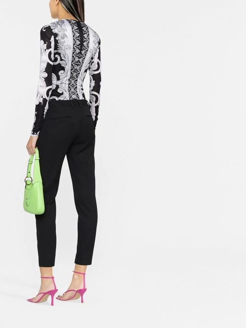Versace Barocco-print cut-out bodysuit - Black - zdjęcie produktu nr 2