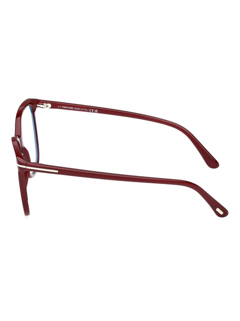 TOM FORD Eyewear hinge-detail round glasses - Red - zdjęcie produktu nr 2