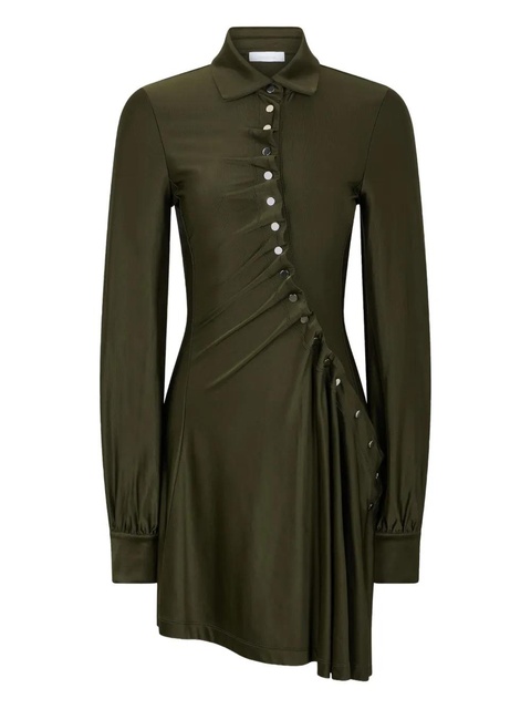Rabanne button-embellished draped dress - Green - zdjęcie produktu nr 1