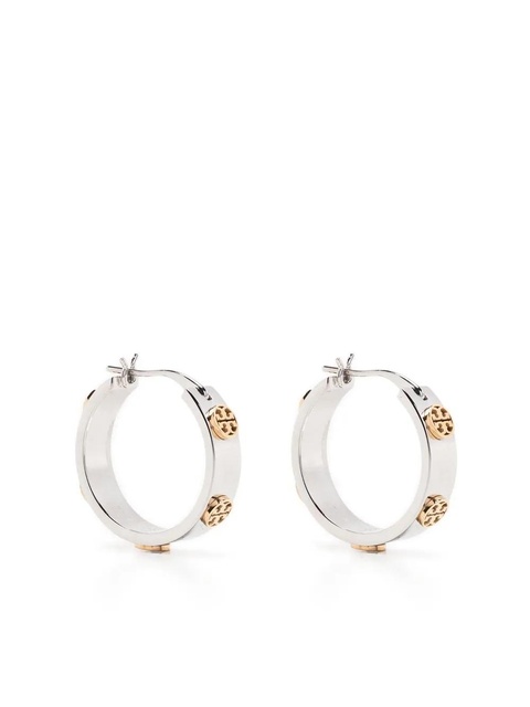 Tory Burch small Miller huggie hoop earrings - Silver - zdjęcie produktu nr 1