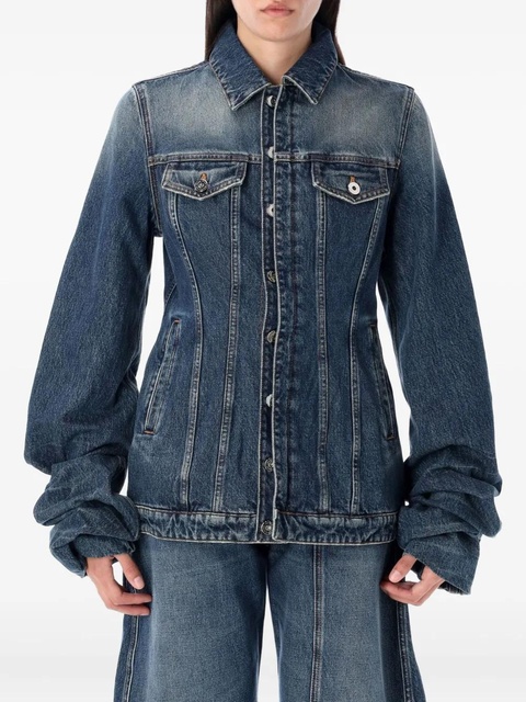 Jean Paul Gaultier balloon-sleeve denim jacket - Blue - zdjęcie produktu nr 2