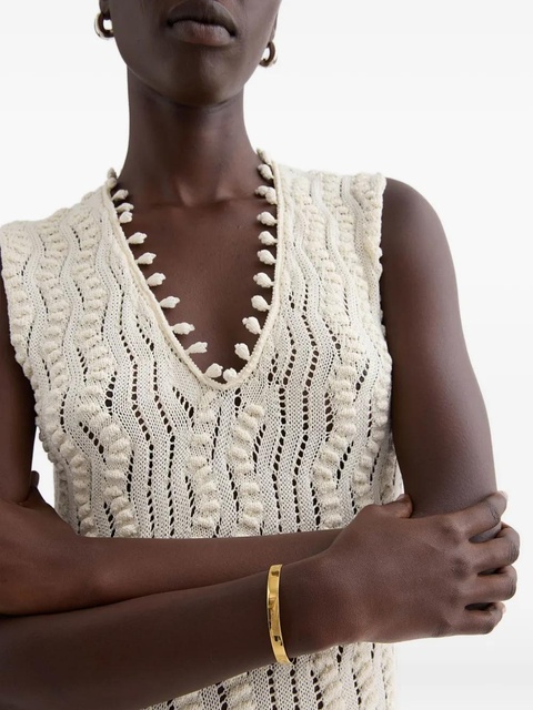 Jil Sander engraved-logo bracelet - Gold - zdjęcie produktu nr 2