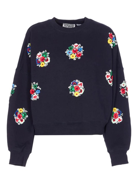Essentiel Antwerp sequin-floral sweatshirt - Blue - zdjęcie produktu nr 1
