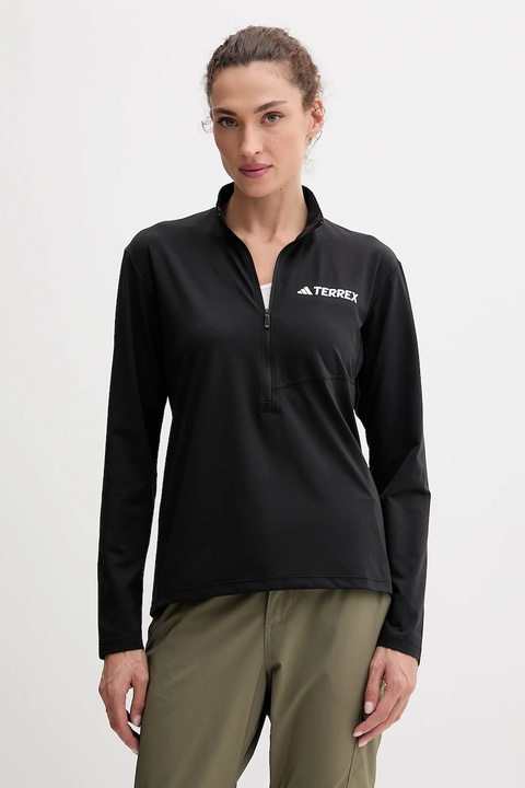 adidas TERREX longsleeve sportowy Multi Half-Zip kolor czarny z półgolfem JF4185 - zdjęcie produktu nr 1