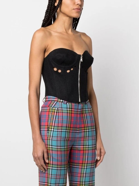 Jean Paul Gaultier lace-up corset top - Grey - zdjęcie produktu nr 2