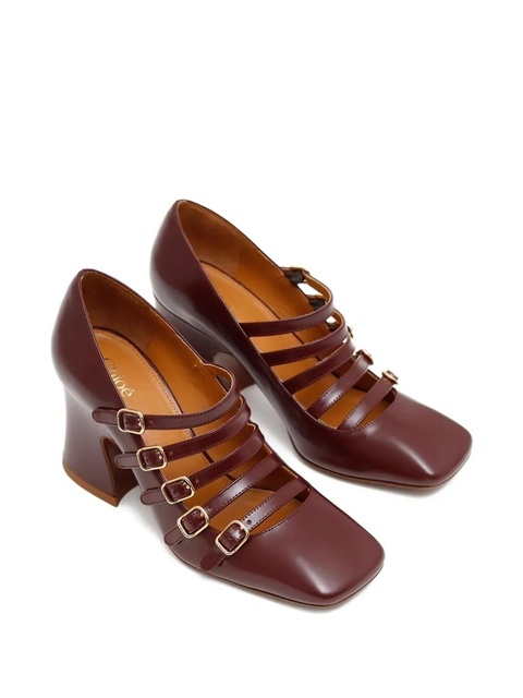 Chloé 80mm Janis buckle-strap pumps - Red - zdjęcie produktu nr 2