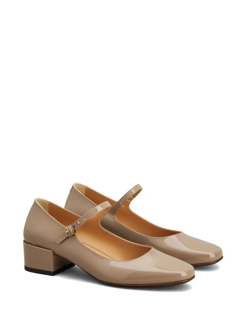 Tod's patent-leather Mary Jane pumps - Neutrals - zdjęcie produktu nr 2