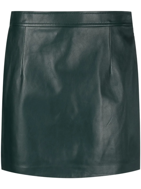 Marni high-waist mini leather skirt - Green - zdjęcie produktu nr 2