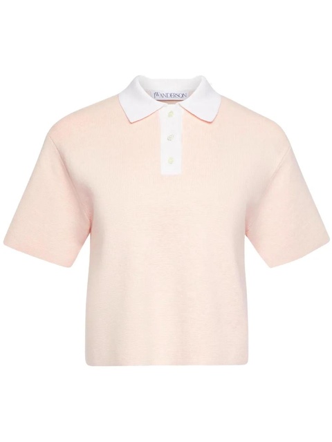 JW Anderson cropped polo shirt - Pink - zdjęcie produktu nr 1