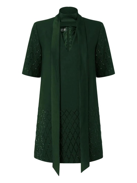 PINKO tie-fastening mini dress - Green - zdjęcie produktu nr 1