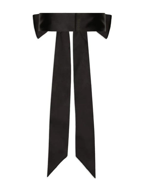 Dolce & Gabbana bow-embellished silk belt - Black - zdjęcie produktu nr 2