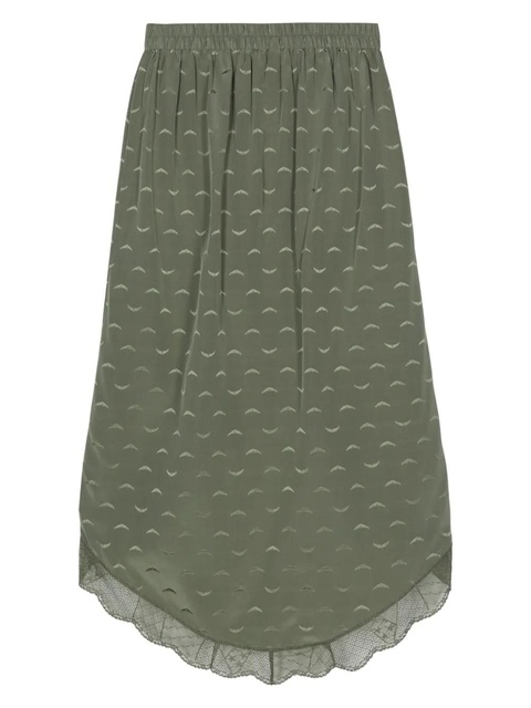 Zadig&Voltaire Jeudie logo-print midi skirt - Green - zdjęcie produktu nr 2