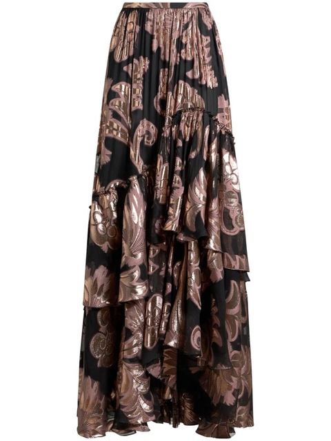 ETRO fil-coupé jacquard maxi skirt - Black - zdjęcie produktu nr 1