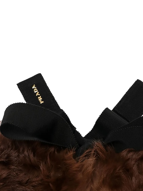 Prada shearling scarf - Brown - zdjęcie produktu nr 2
