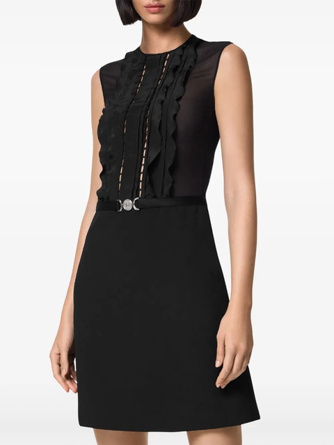 Versace A-line silk georgette mini dress - Black - zdjęcie produktu nr 2