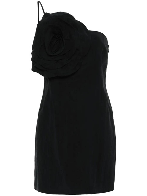 Blumarine floral-appliqué mini dress - Black - zdjęcie produktu nr 1