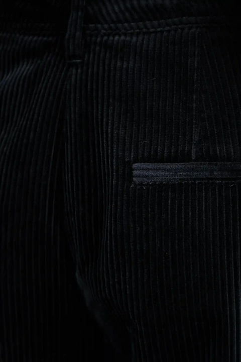 Marc O'Polo spodnie sztruksowe damskie kolor granatowy proste high waist 511104110441 - zdjęcie produktu nr 2