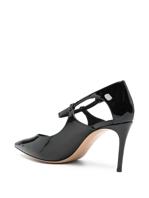 Casadei 80mm cut-out strap pumps - Black - zdjęcie produktu nr 2