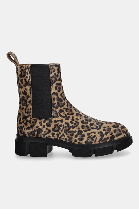 Copenhagen sztyblety zamszowe damskie kolor beżowy na płaskim obcasie CPH570 suede - zdjęcie produktu nr 2