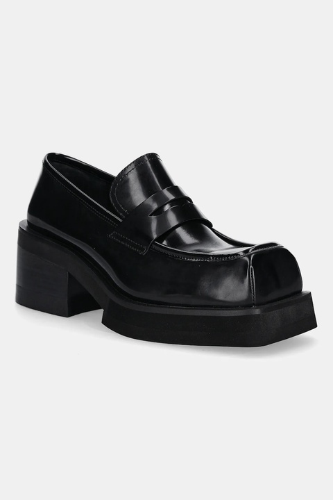 Jeffrey Campbell czółenka skórzane CLASSICAL kolor czarny na słupku C529EF-08 - zdjęcie produktu nr 1