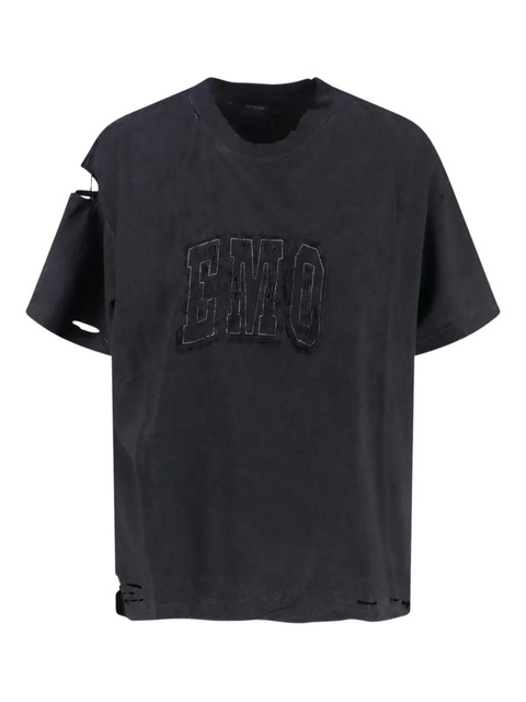 Balenciaga destroyed logo T-shirt - Black - zdjęcie produktu nr 1