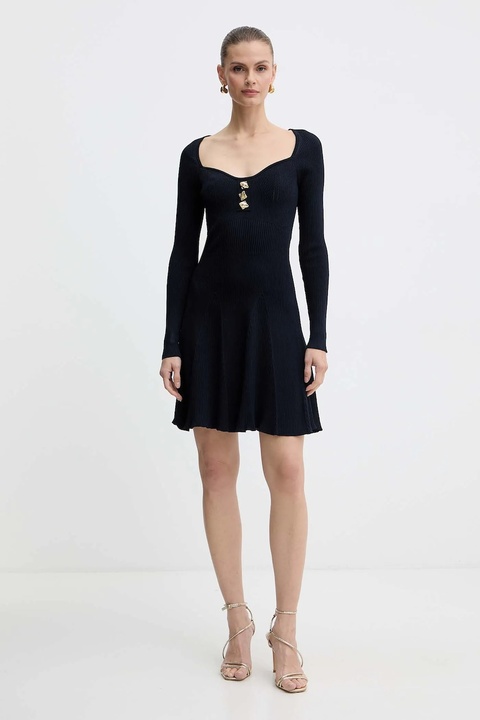 Fracomina sukienka kolor granatowy mini rozkloszowana FS25WD5004K41601 - zdjęcie produktu nr 2